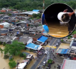 Seis barrios del corregimiento El Reposo se inundaron tras el desbordamiento del río Vijagual. Fotos: Alcaldía de Apartadó