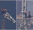 Angelina Nikolau e Ivan Kuznetsov recuperaron su libertad bajo supervisión judicial tras comparecer ante un tribunal de Manhattan por escalar ilegalmente el Empire State Building. FOTO: Redes sociales.