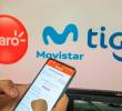 Claro, Movistar y Tigo lideran el mercado móvil en Colombia. FOTO CARLOS VELÁSQUEZ