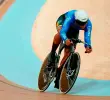 El ciclista vallecaucano Kevin Quintero suele entrenar en el velódromo Martín Emilio “Cochise” Rodríguez de Medellín. Foto: Getty