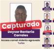 El sujeto, identificado como Deyver Corrales Rentería, era requerido por el delito de acceso carnal violento en contra de una menor de edad. FOTO: Cortesía Gobernación de Antioquia