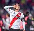 El volante antioqueño Juan Fernando Quintero celebró de manera muy emotiva la victoria de River Plate ante San Lorenzo, por penales, para el paso a los cuartos de final de Primera División en Argentina. FOTO GETTY