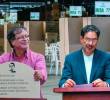 El anuncio oficial del retiro de la Constituyente lo dio el vocero del comité promotor de la convocatoria, Armando Custodio Wouriyú Valbuena. Petro y Cepeda compartían la misma propuesta. Fotos: Colprensa y Manuel Saldarriaga.