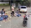Varios transeuntes captaron en video el momento posterior al incidente de tránsito. FOTO: Cortesía