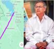 Mapa publicado por el presidente Gustavo Petro para presentar el tren interoceánico. FOTO: Cortesía