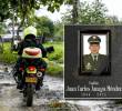 El policía asesinado aparece identificado como el capitán Juan Carlos Amaya. FOTOS: Archivo y Cortesía