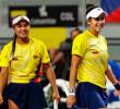 Camila Reyes y María Paulina Pérez, integrantes de la dupla colombiana que está en la Billie Jean King Cup en Croacia. FOTO: Cortesía Fedecoltenis