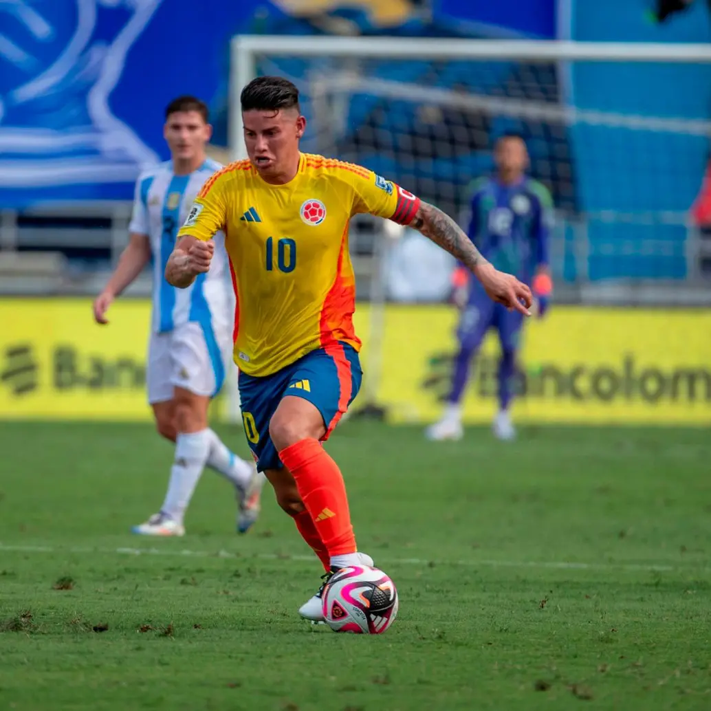 James Rodríguez jugará su tercer Mundial en Norteamérica 2026. Colombia comparte el grupo K con Portugal, Uzbekistán y R.D. Del Congo. FOTO: <b>JUAN ANTONIO SÁNCHEZ</b>