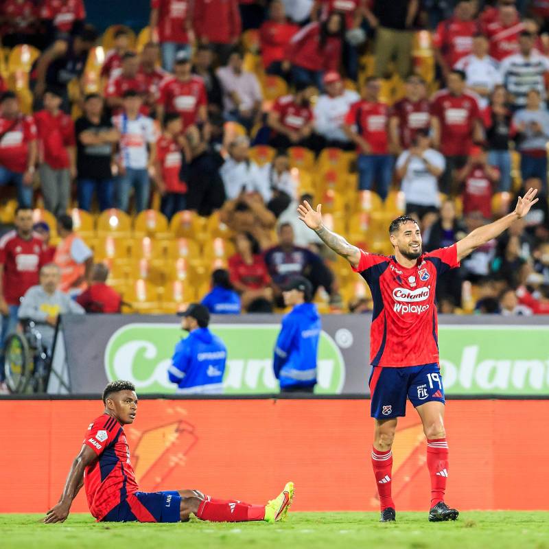 El delantero argentino Francisco Fydriszewski es el goleador del Medellín en el segundo semestre del 2025. Suma 14 celebraciones. FOTO: Camilo Suárez