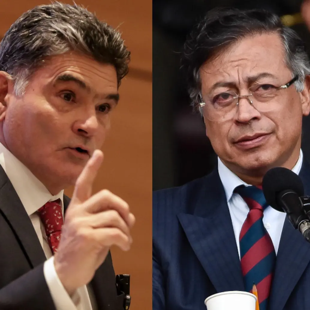 El procurador general, Gregorio Eljach; y el presidente de Colombia, Gustavo Petro. FOTO: Presidencia y Colprensa.