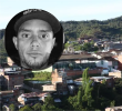 Julián Hincapié, comunicador hallado muerto, adelante. Atrás, panorámica de Anorí, Antioquia. Foto: ARCHIVO EL COLOMBIANO y cortesía.