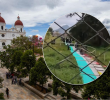 Desde marzo, los estudiantes de la Institución Educativa Bernardo Uribe Londoño de La Ceja, Antioquia, han manifestado su oposición a la obra en manifestaciones públicas y derribando muros divisorios que ha puesto la Alcaldía. Este Foto: Esneyder Gutiérrez Cardona y cortesía.