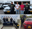 Las autoridades recuperaron carros y motos hurtadas, y realizaron 14 capturas en flagrancia. Foto: cortesía.