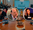 El momento en que el ministro de Hacienda no respondió la cifra del déficit primario generó cuestionamientos sobre su manejo de las finanzas públicas. FOTO PRESIDENCIA Y COLPRENSA.