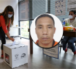 Atrás, imagen de elecciones en Perú. Adelante, imagen de la hoja de vida de Hitler Mussolini Simeon Flores. Foto: Colprensa y cortesía.