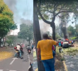 Este es el momento en el que se registró la detonación. FOTO CAPTURA DE PANTALLA
