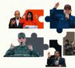 En la esquina superior izquierda, los hermanos Rodríguez, Delcy y Jorge; en la esquina superior derecha, Diosdado Cabello; en la esquina inferior derecha, Vladimir Padrino; en el medio, el general Miguel Rodríguez Torres; en la esquina inferior derecha, el dictador Nicolás Maduro Moros, ahora preso en Nueva York.