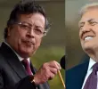 Gustavo Petro, presidente de Colombia; y Donald Trump, presidente de Estados Unidos. FOTO: Presidencia y AFP.