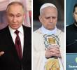 La Santa Sede ofreció acoger en el Vaticano una mesa de negociación entre Rusia y Ucrania. En la foto: El presidente de Rusia, Vladímir Putin (izq.), el papa León XIV (centro) y el presidente ucraniano Volodímir Zelenski (der.). FOTO: Getty | Xinhua