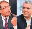El presidente Gustavo Petro y el expresidente Iván Duque. FOTOS: EL COLOMBIANO y Colprensa