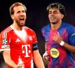 Harry Kane, figura del Bayern Múnich, y Lamine Yamal, el eje del Barcelona. FOTO GETTY