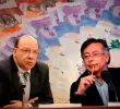 Insistentemente, el exministro de Hacienda Germán Ávila (izq.) y el expresidente Gustavo Petro (der.) plantearon dificultades para contener el gasto público. FOTO EL COLOMBIANO