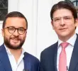 El concejal de Bogotá Andrés Barrios y el senador y precandidato presidencial Miguel Uribe. FOTO CORTESÍA