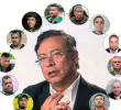 Gustavo Petro y varios de los líderes de disidencias y otros grupos beneficiados con la “paz total”.