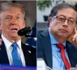 El presidente de Estados Unidos, Donald Trump, y el mandatario de Colombia, Gustavo Petro. FOTOS: Getty