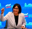 Tras la captura de Nicolás Maduro, Delcy Rodríguez asumió como presidenta encargada de Venezuela. FOTO GETTY