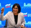 Delcy Rodríguez, presidenta interina de Venezuela tras la captura de Nicolás Maduro y su esposa.