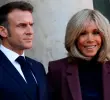 Emmanuel Macron, el presidente de Francia, y su esposa Brigitte Macron. FOTO: GETTY.