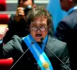 Javier Milei se posesionó presidente de Argentina en diciembre de 2023. FOTO GETTY