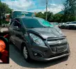 Julián Valderrama era padre de un niño y llevaba un mes trabajando como contratista. Así quedó el carro que lo mató. FOTO: CORTESÍA