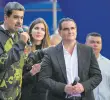 Nicolás Maduro y Alex Saab durante un acto en Caracas, Venezuela. Foto: AFP