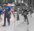 En un video, difundido en redes sociales, los grupos de gestores de convivencia de la Secretaría de Seguridad de Medellín fueron captados agrediendo a un ciudadano venezolano. Al parecer, los agredidos estarían cometiendo varias infracciones en el Parque Bolívar. FOTO: TOMADA DE VIDEO