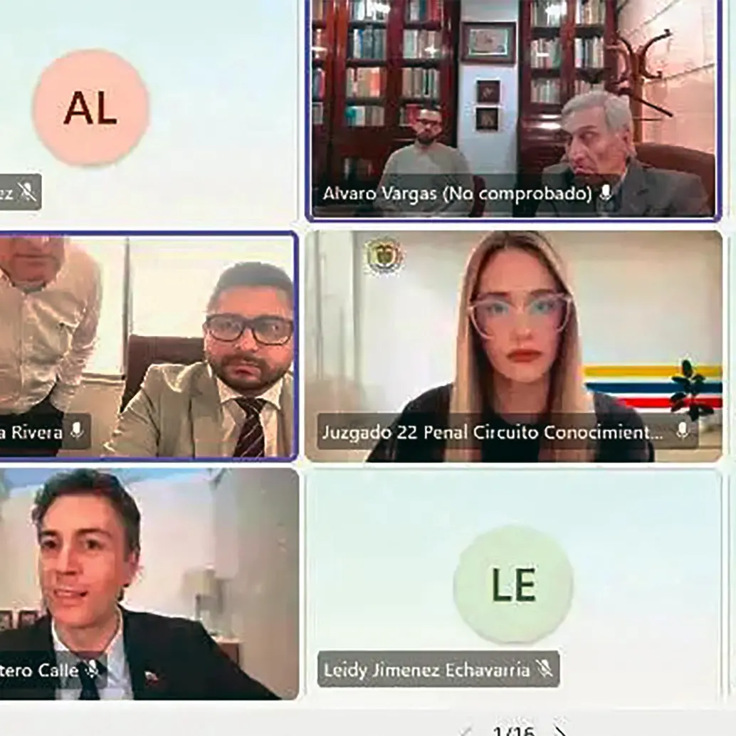 Momento del comienzo del juicio ayer contra Daniel Quintero en el juzgado 22 Penal del Circuito de Medellín. FOTO<b><span class="mln_uppercase_mln"> CAPTURA DE PANTALLA</span></b>