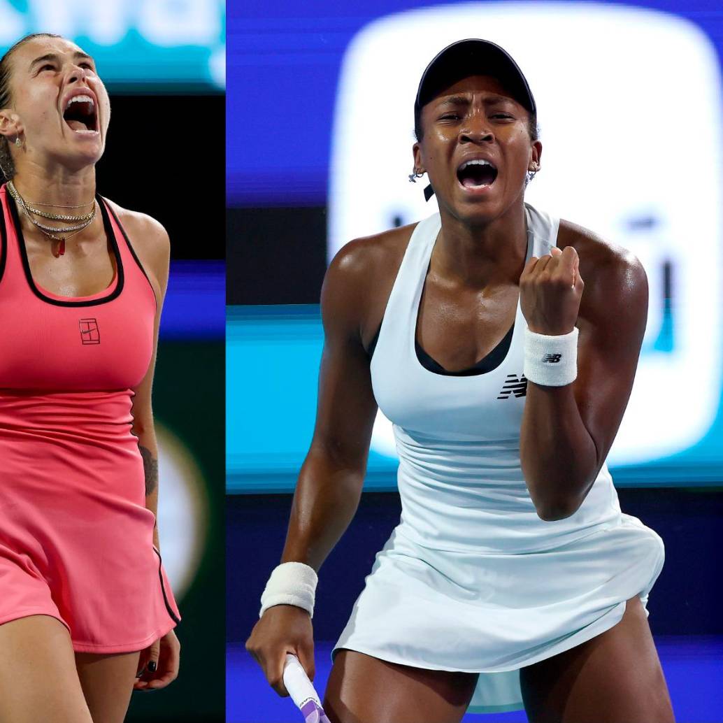 Aryna Sabalenka es la actual campeona del WTA 1000 de Miami. Coco Gauff jugará su primera final en el torneo. FOTOS: <b>GETTY</b>