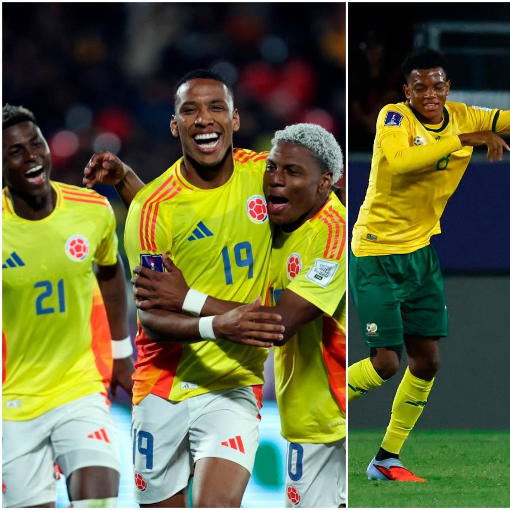 Colombia y Sudáfrica sub-20 se enfrentarán este miércoles por un pase a cuartos de final. Fotos: GETTY