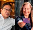 En la foto: Juan Carlos Mora, presidente de Bancolombia; y Marcela Torres, gerente de Nu Colombia. FOTO EL COLOMBIAN Y NUBANK