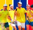 Cristian Rodríguez, Adriá Soriano, Nicolás Mejía, Miguel Tobón Jr. y Nicolás Barrientos, integrantes del equipo de Colombia en Copa Davis. FOTO CORTESÍA FEDECOLTENIS