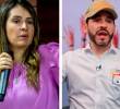 Los candidatos presidenciales Paloma Valencia y Abelardo de la Espriella. FOTO JAIME PÉREZ Y JULIO HERRERA