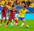 El futbolista colombiano James Rodríguez fue una de las figuras del equipo nacional en el partido contra Portugal. Se mostró con mucho sacrificio. Foto: Juan Antonio Sánchez