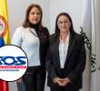 La superintendente de Salud María Andrea Godoy y la interventor de SOS, Sandra Jaramillo Ayala. FOTO CORTESÍA