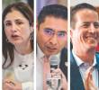 El registrador Nacional, Hernán Penagos; la defensora del Pueblo, Iris Marín; el presidente del CNE, Cristian Quiroz, y el senador de Estados Unidos, Bernardo Moreno. FOTO CORTESÍA