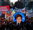 Las movilizaciones de esta semana en Buenos Aires por los recortes fiscales del Gobierno de Javier Milei. FOTO AFP