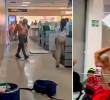 Un hombre generó daños en el Aeropuerto Internacional Rafael Núñez de Cartagena. FOTO: Captura de pantalla