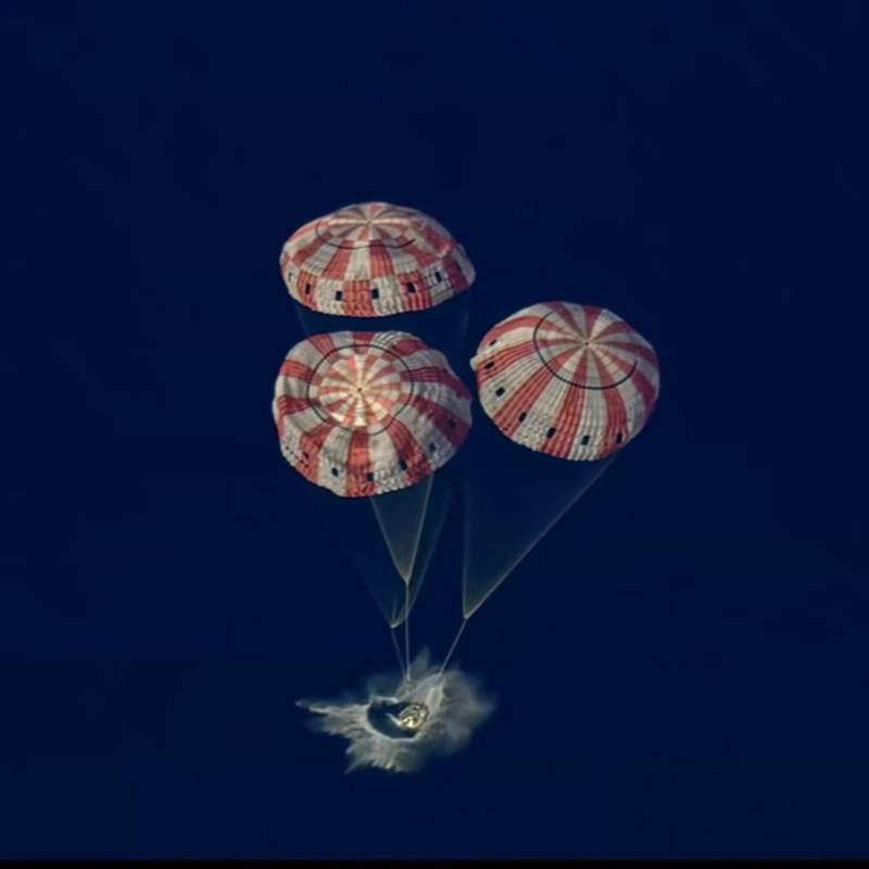 ¿Cómo fue el amerizaje de la nave Orión en el océano Pacífico? FOTO: captura de video 