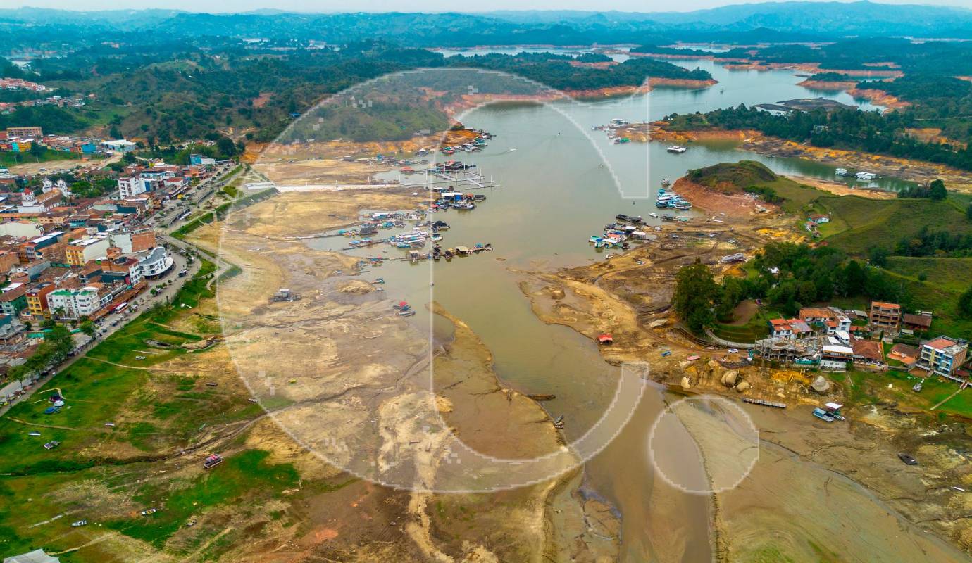 El fenómeno de El Niño está afectando con fuerza a todos los embalses del departamento, como se refleja en las cifras proporcionadas por XM, la empresa encargada de operar el sistema interconectado nacional. Según estos datos, el nivel de los embalses llegó al 41.22% durante el pasado viernes 8 de marzo. Foto: Camilo Suárez Echeverry