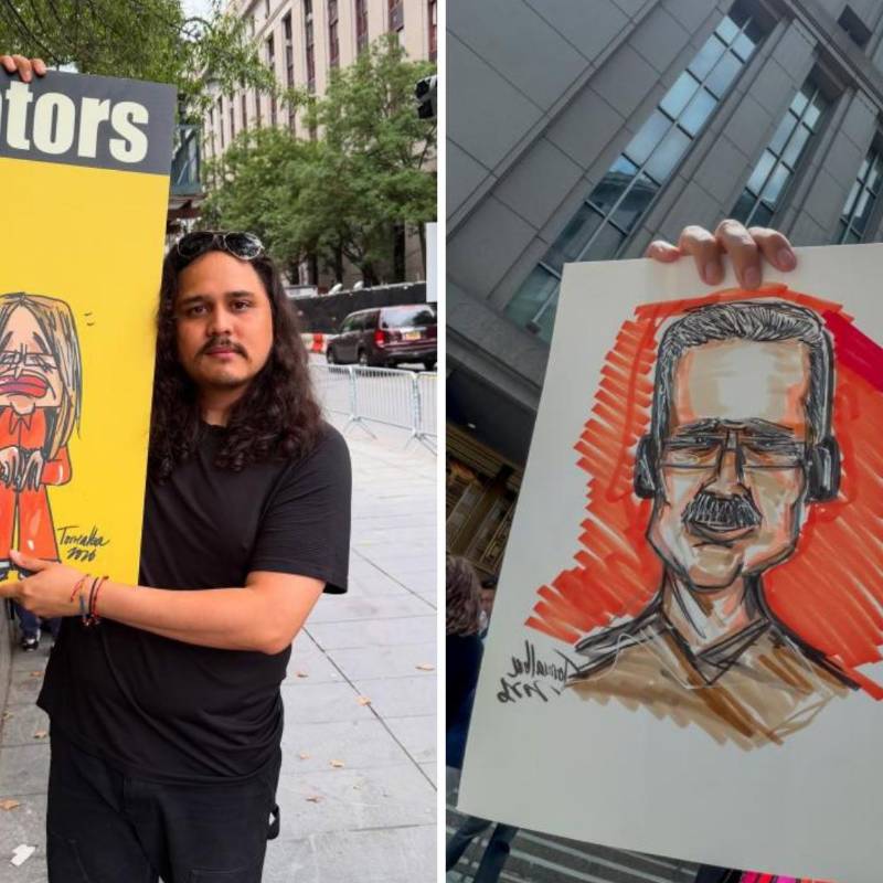 Luego de salir de los estrados hace dos semanas, Torrealba dibujó el cambio físico que ha tenido Maduro tras meses en la cárcel. FOTO @jorgetorrealba 